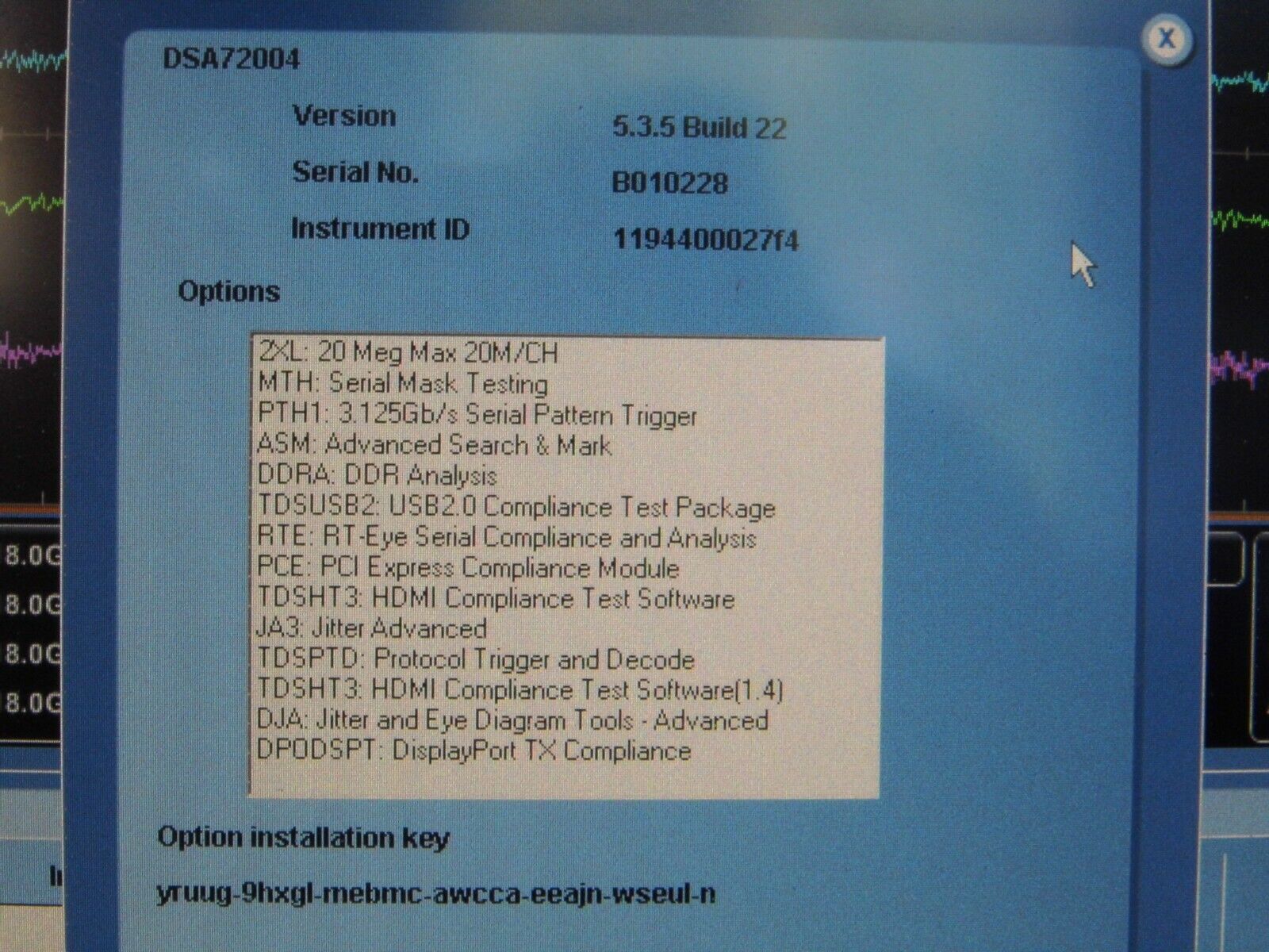 Tektronix DSA72004 Oscilloscope DDRA,TDSUSB2,RTE,PCE,TDSHT3,JA3,TDSPTD,TDSHT3 Tektronix DSA72004 Oscilloscope DDRA,TDSUSB2,RTE,PCE,TDSHT3,JA3,TDSPTD,TDSHT3